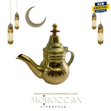 Moroccan Mini Teapot gold color Hand Carved In Morocco - إبريق شاي صغير مغربي ذهبي اللون محفور في فاس المغرب