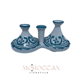 Moroccan SAFI Double mini Tajine Hand Crafted - طاجين مغربي آسفي مزدوج صغير مصنوع يدويًا