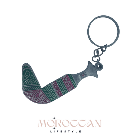 Moroccan Amazigh Dagger Keychain Morocco  - ميدالية  مفاتيح خنجر أمازيغي مغربي مغربي