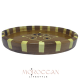 Wonderful Oval Moroccan wooden tray, made of rare thuya wood, Handmade Morocco, best tray - صينية بيضاوية خشبية مغربية رائعة مصنوعة من خشب الثوجا النادر صناعة يدوية مغربية