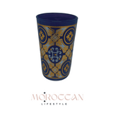 Premium Set of 6 Moroccan Tea Glasses Artisanal Hand painted - مجموعة  بريميوم من 6 أكواب شاي مغربية مرسومة يدويًا