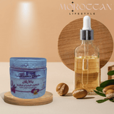 Moroccan Argan Scrub, Made with pure Argan Oil, Pickly Pear, & Honey, For Body and face -  مقشر الارغان المغربي للجسم